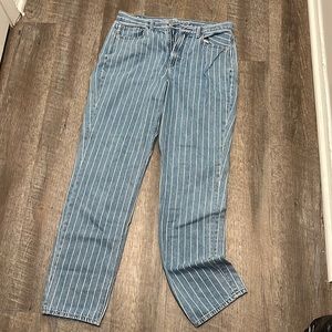 American Eagle Straight Striped Jeans